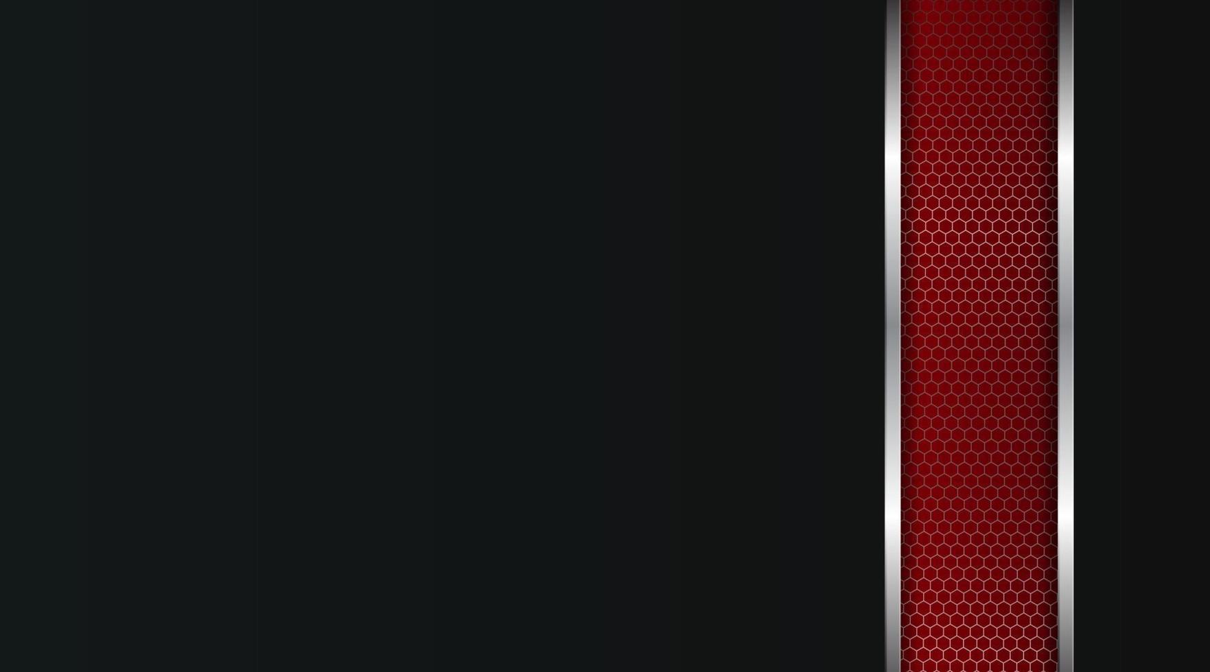 arrière-plan abstrait, filet hexagonal, rouge et noir vecteur