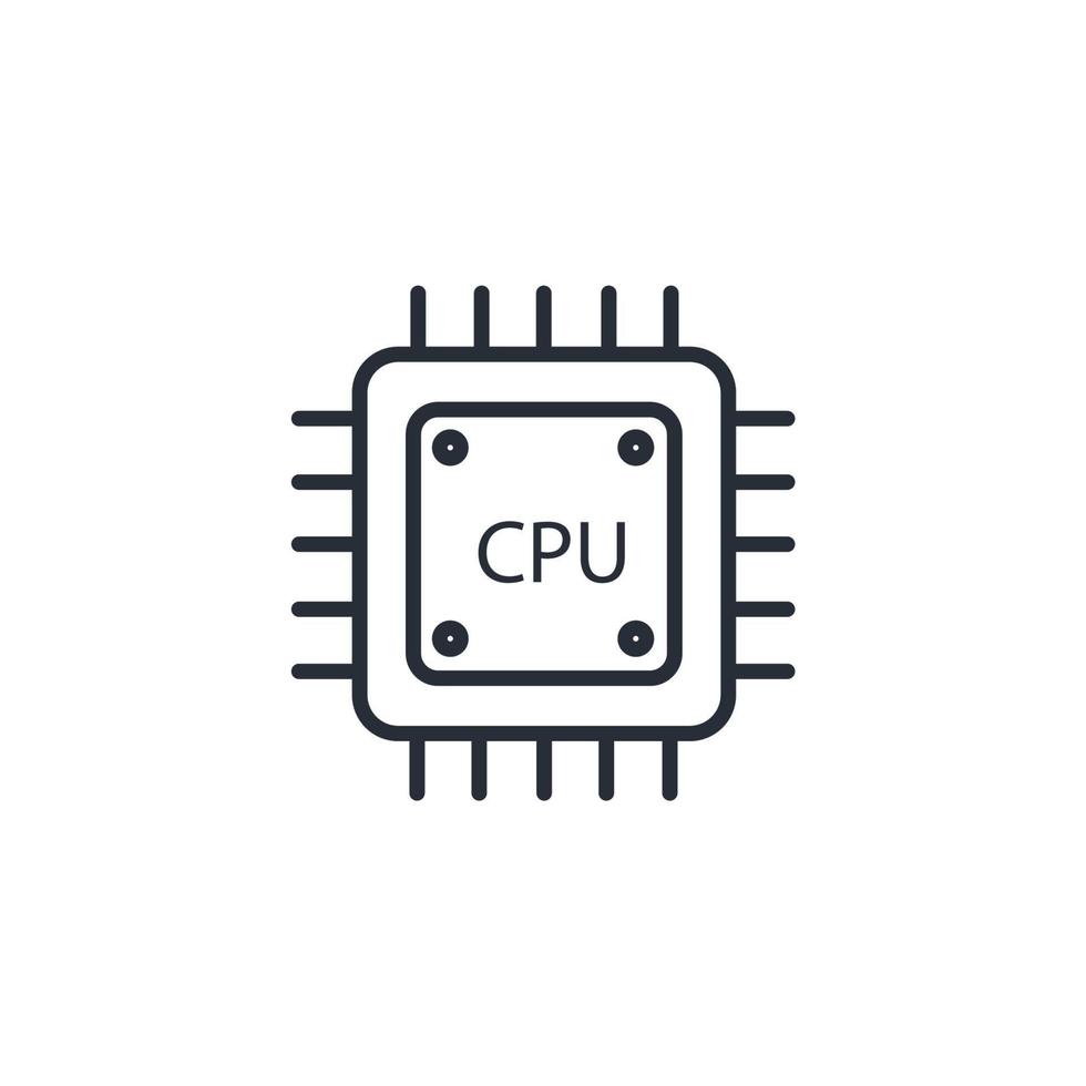 icônes cpu symbole éléments vectoriels pour le web infographique vecteur