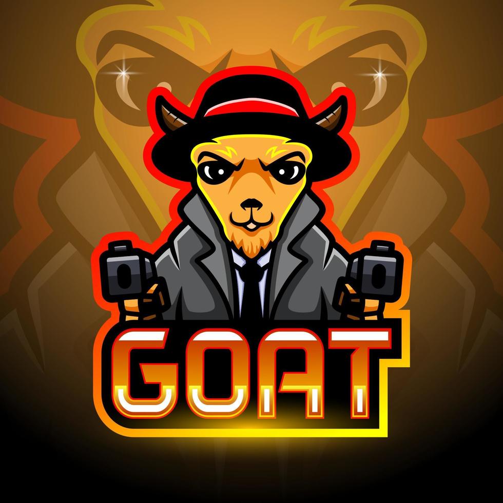 création de logo esport sport mascotte de chèvre vecteur