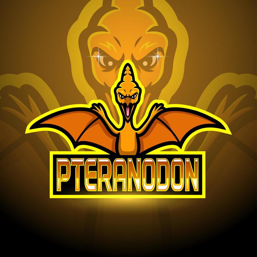 création de mascotte de logo ptéranodon esport vecteur