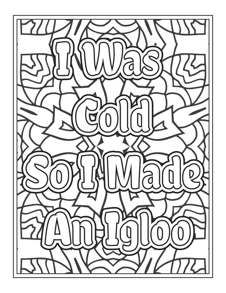 citations de noël page de livre de coloriage, mots inspirants conception de pages de livre de coloriage. conception de citations positives vecteur