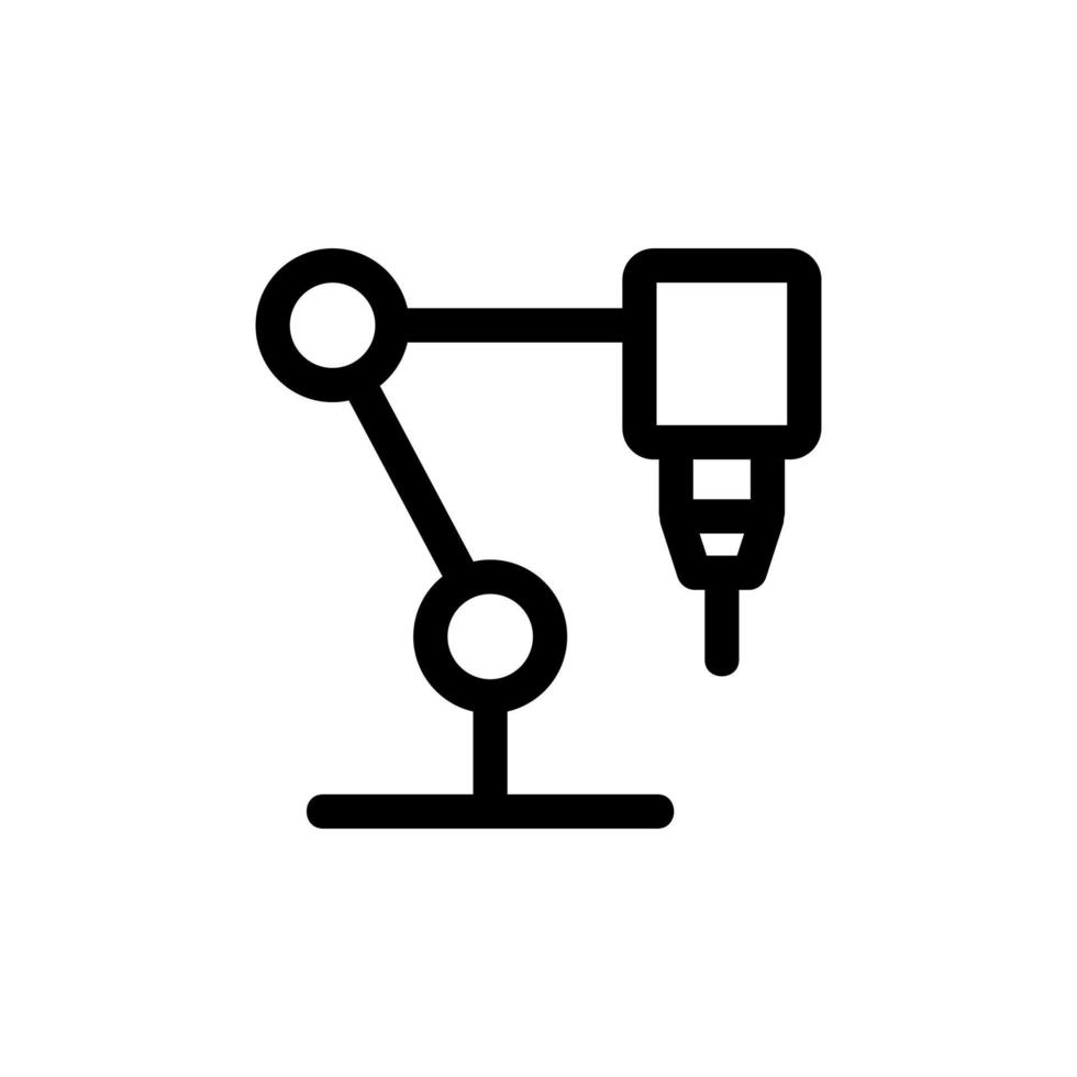 vecteur d'icône de découpe de soudage au laser. illustration de symbole de contour isolé