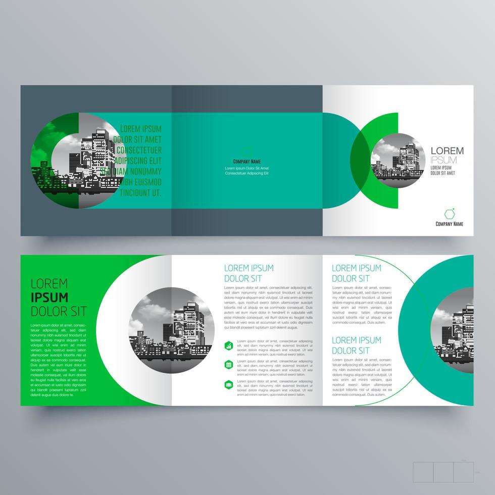 modèle de brochure à trois volets design géométrique minimaliste pour les entreprises et les entreprises. modèle de vecteur de brochure de concept créatif.