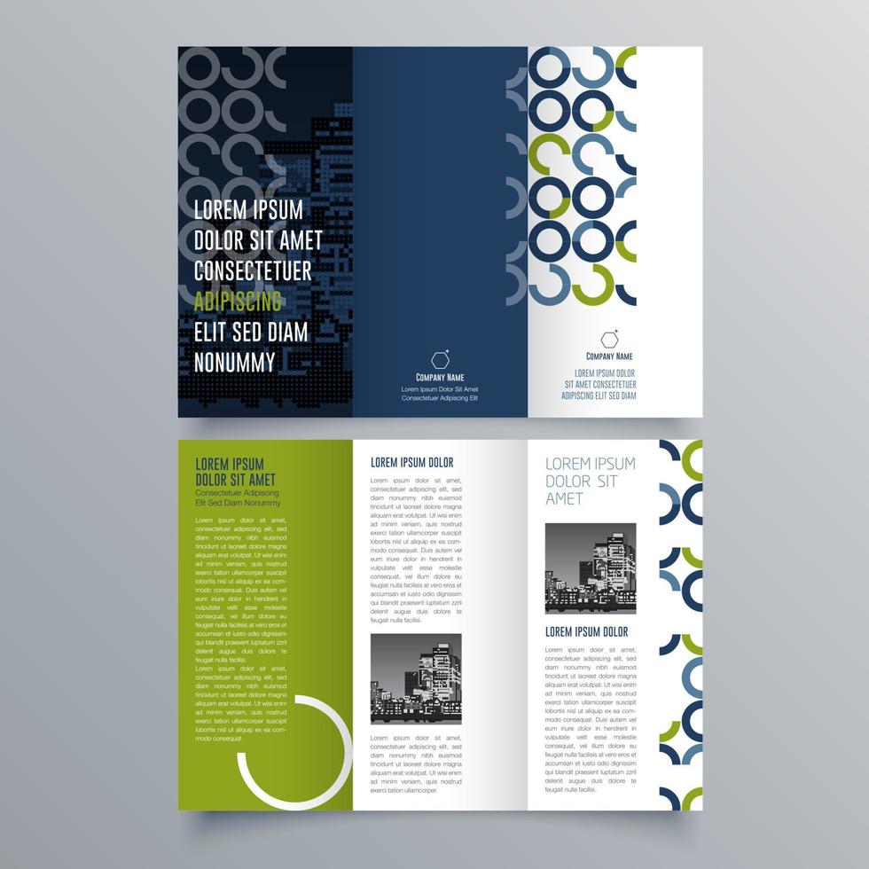 modèle de brochure à trois volets design géométrique minimaliste pour les entreprises et les entreprises. modèle de vecteur de brochure de concept créatif.