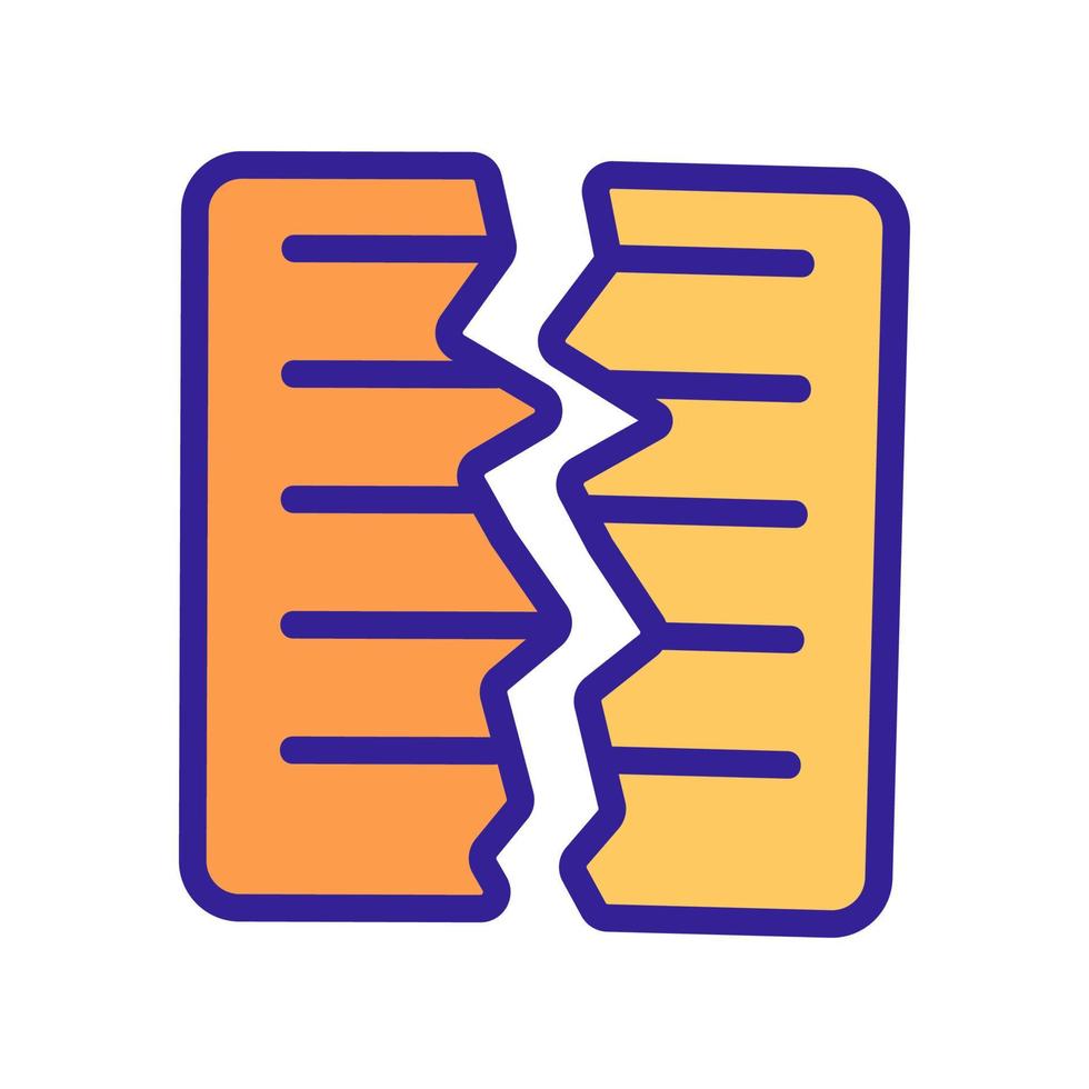 vecteur d'icône de document déchiré. illustration de symbole de contour isolé