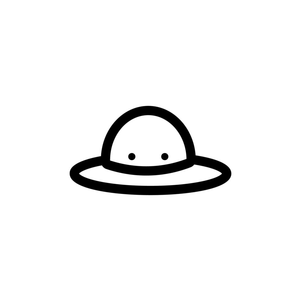 vecteur d'icône de chapeau de jungle. illustration de symbole de contour isolé