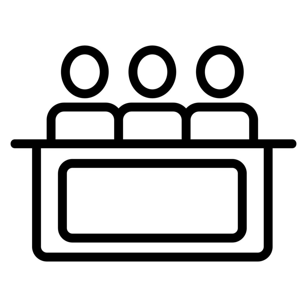 vecteur d'icône de jury. illustration de symbole de contour isolé