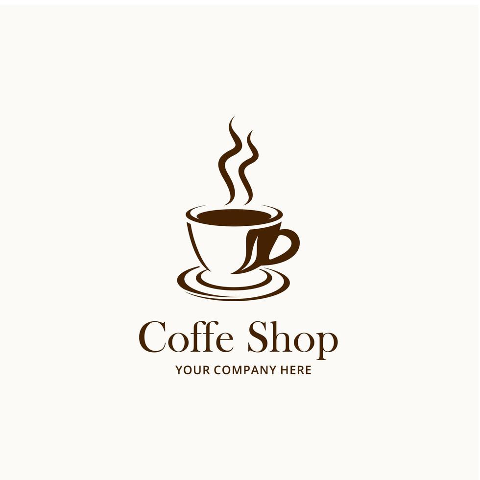 logo de tasse de café - illustration vectorielle, conception de tasse de café emblème sur fond blanc. adapté à vos besoins de conception, logo, illustration, animation, etc. vecteur