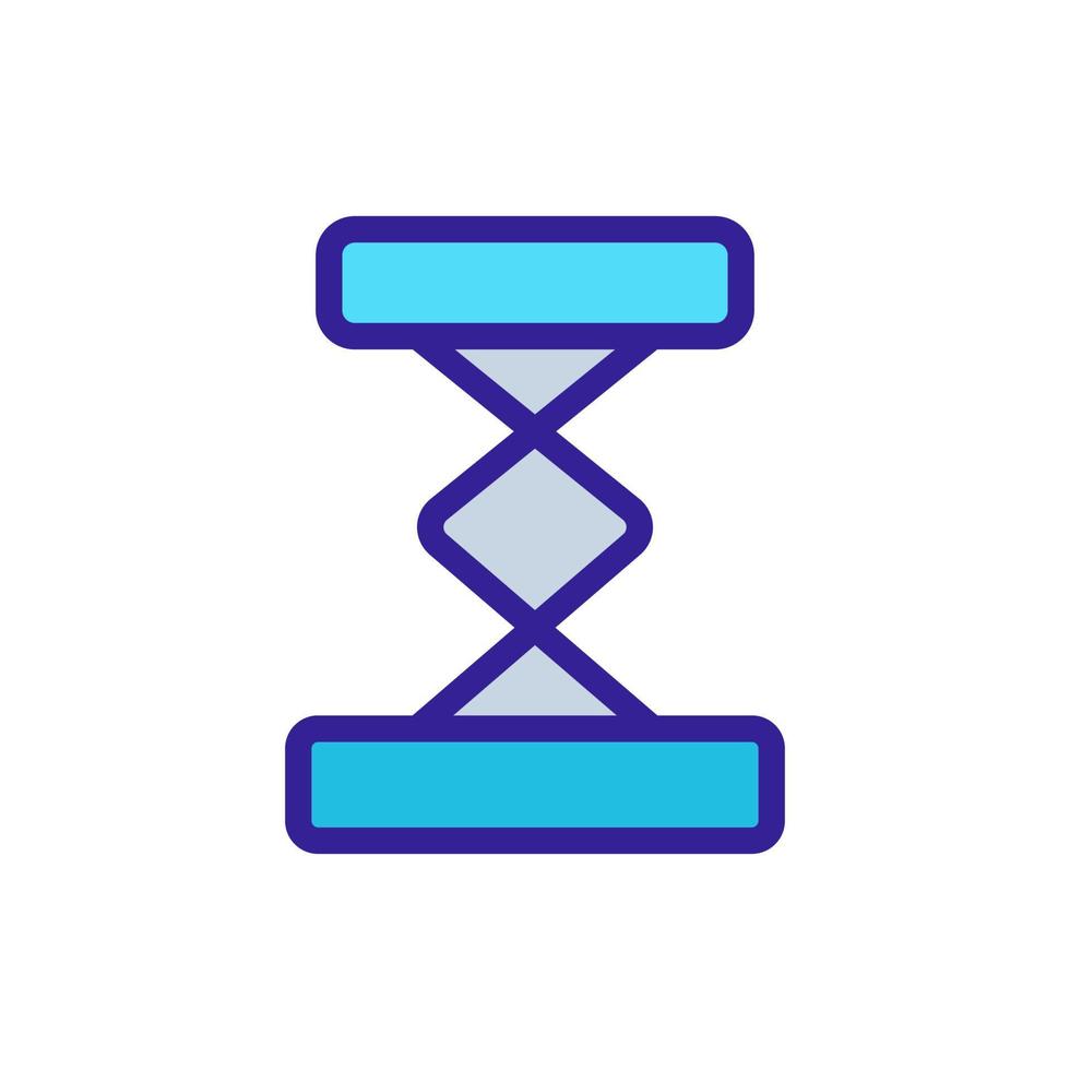 vecteur d'icône de vérin mécanique. illustration de symbole de contour isolé