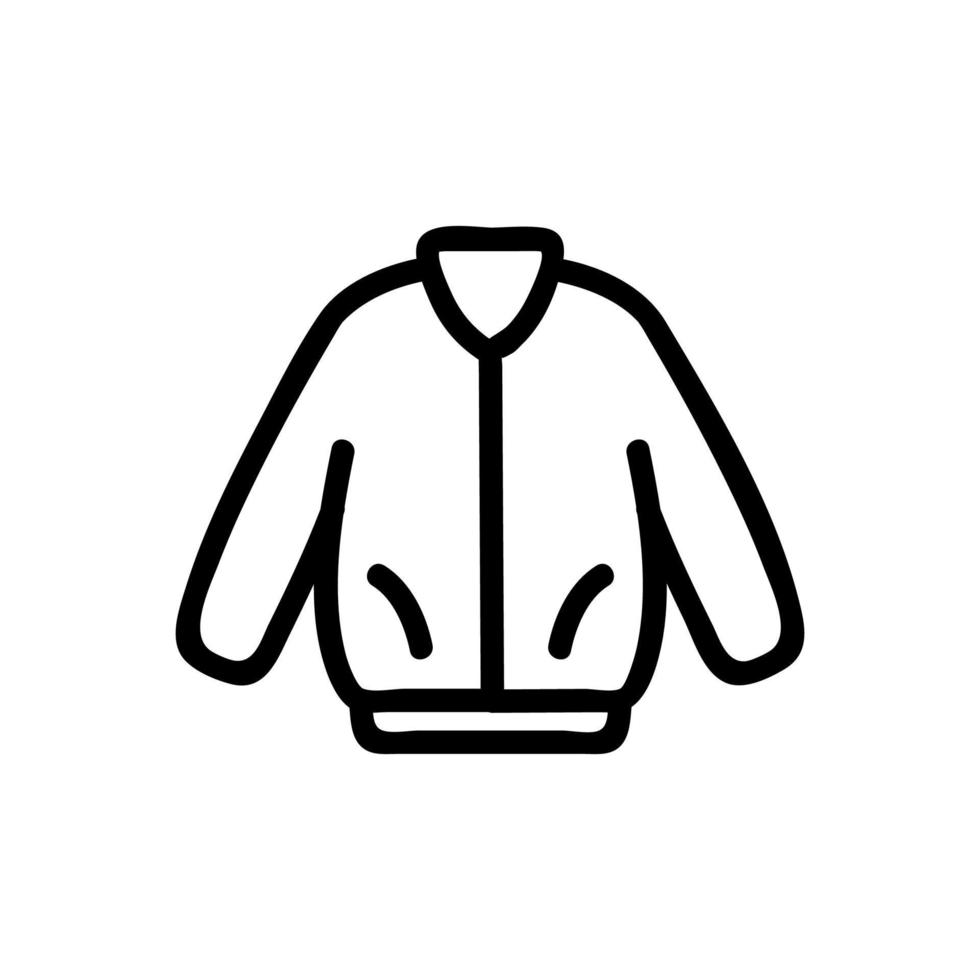 vecteur d'icône de veste chaude. illustration de symbole de contour isolé