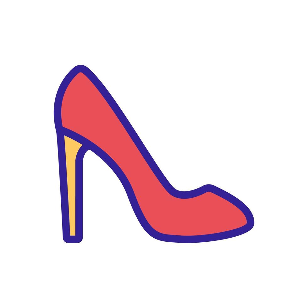 illustration vectorielle de l'icône de la chaussure à talon aiguille vecteur
