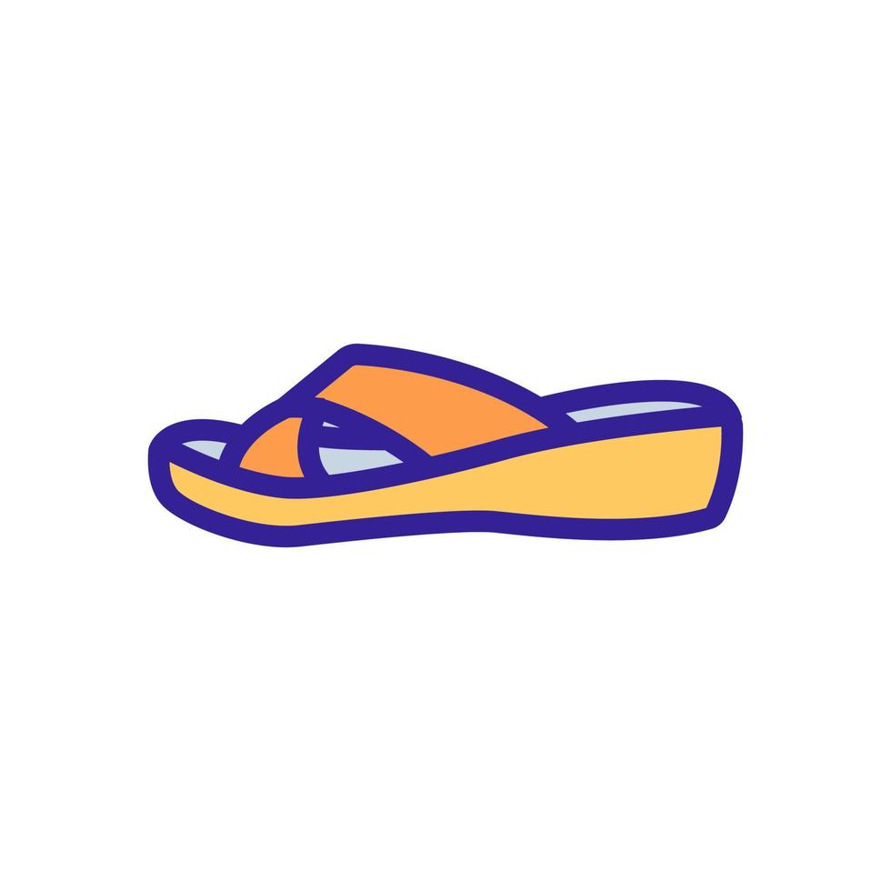 illustration vectorielle de l'icône de la chaussure flip flop vecteur