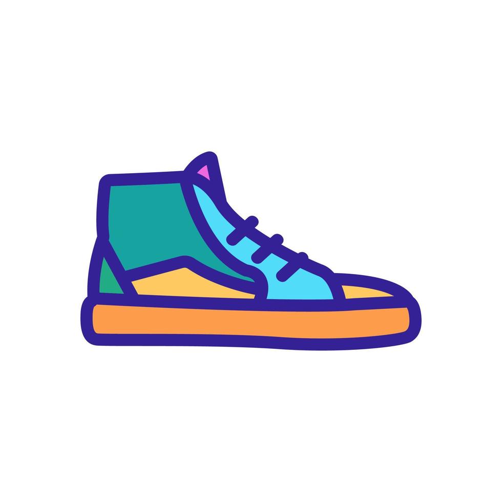 illustration de contour vectoriel icône chaussure conver