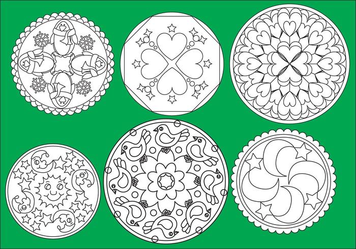 Enfants Coloriage Mandalas vecteur