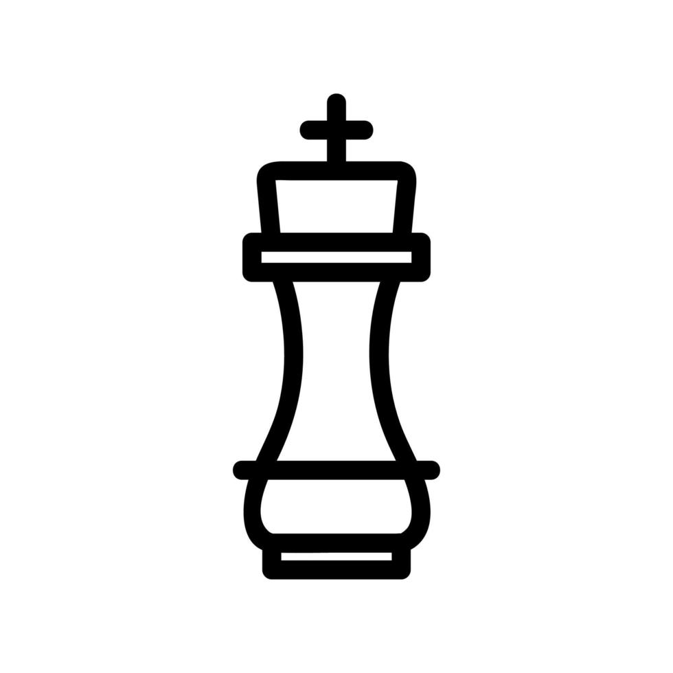 vecteur d'icône d'échecs. illustration de symbole de contour isolé