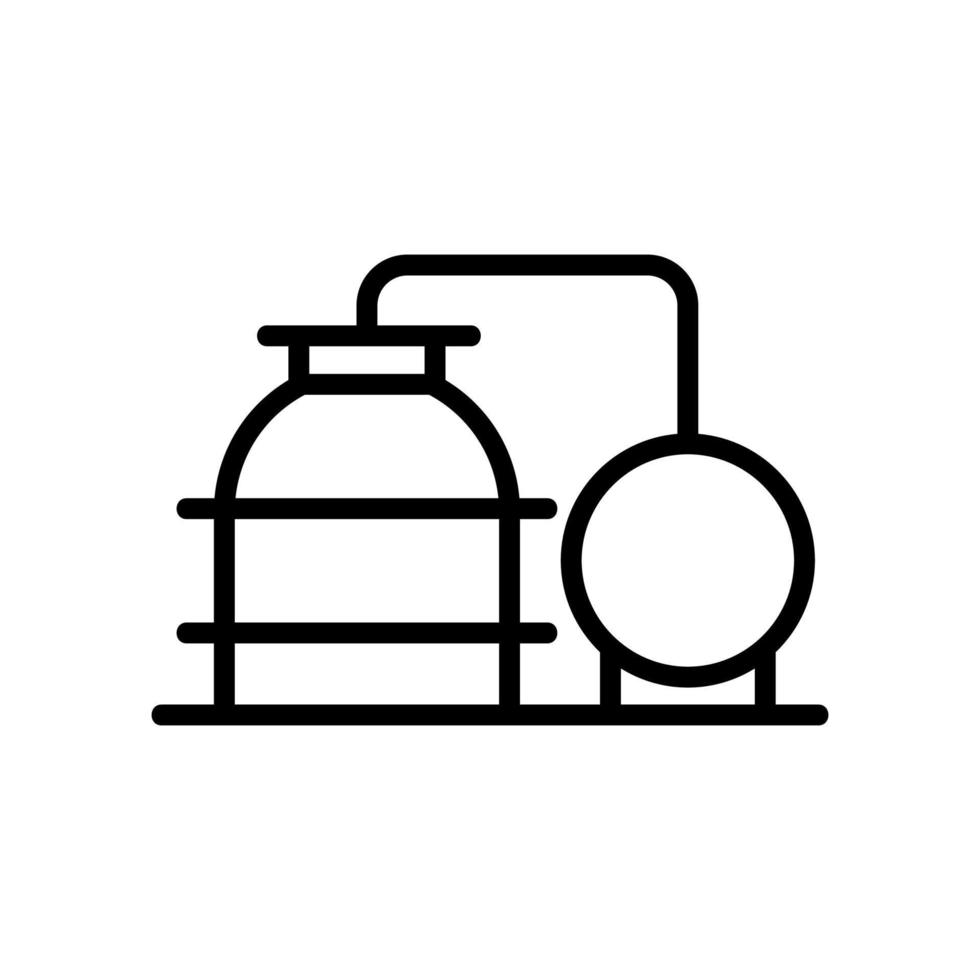 vecteur d'icône de stockage de gaz. illustration de symbole de contour isolé