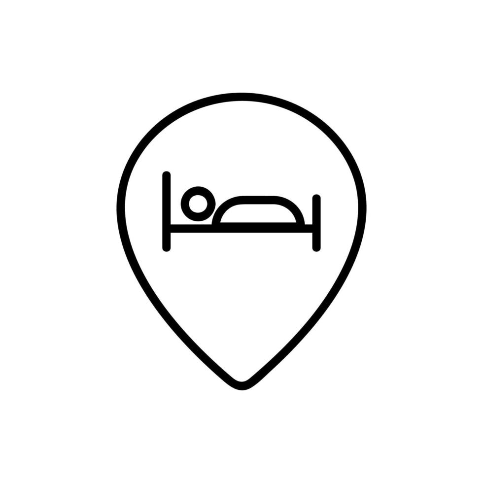 vecteur d'icône de dormeur. illustration de symbole de contour isolé