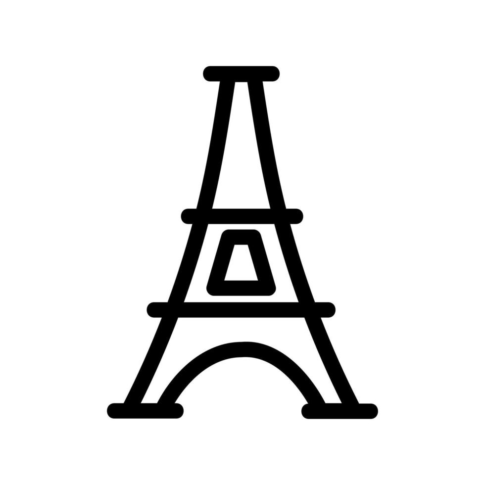 vecteur d'icône de paris. illustration de symbole de contour isolé