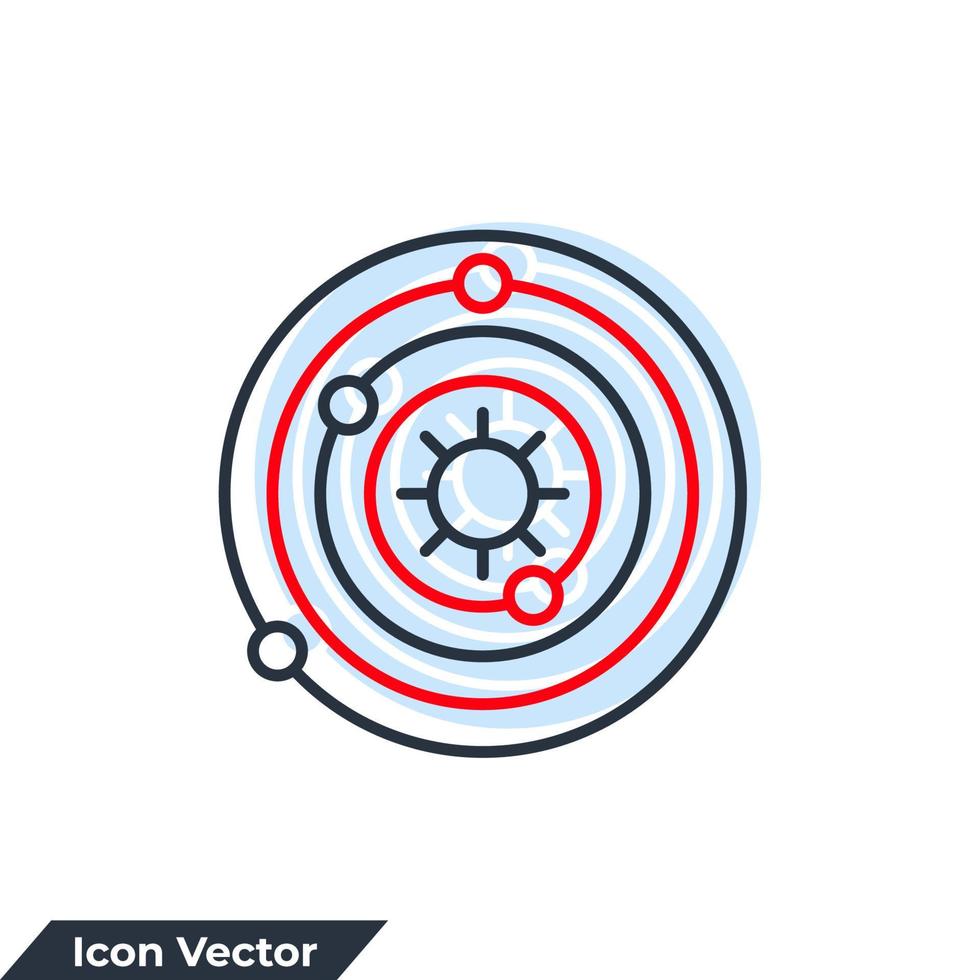 illustration vectorielle du logo icône astrophysique. modèle de symbole de la voie lactée pour la collection de conception graphique et web vecteur