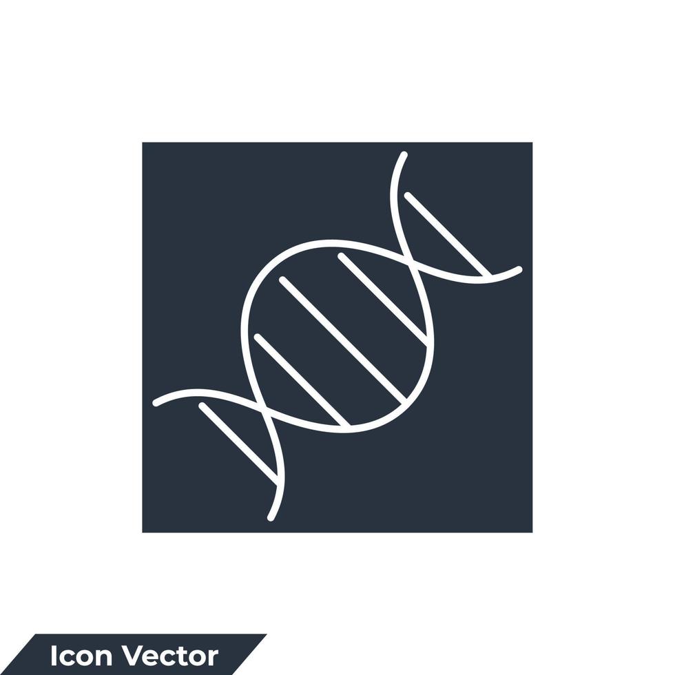 illustration vectorielle du logo de l'icône de l'hélice d'adn. modèle de symbole génétique humain adn pour la collection de conception graphique et web vecteur