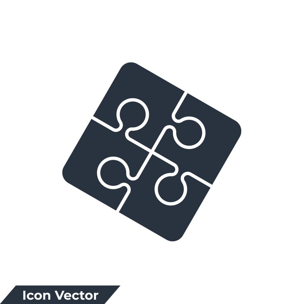 illustration vectorielle du logo de l'icône logique. modèle de symbole de puzzle pour la collection de conception graphique et web vecteur