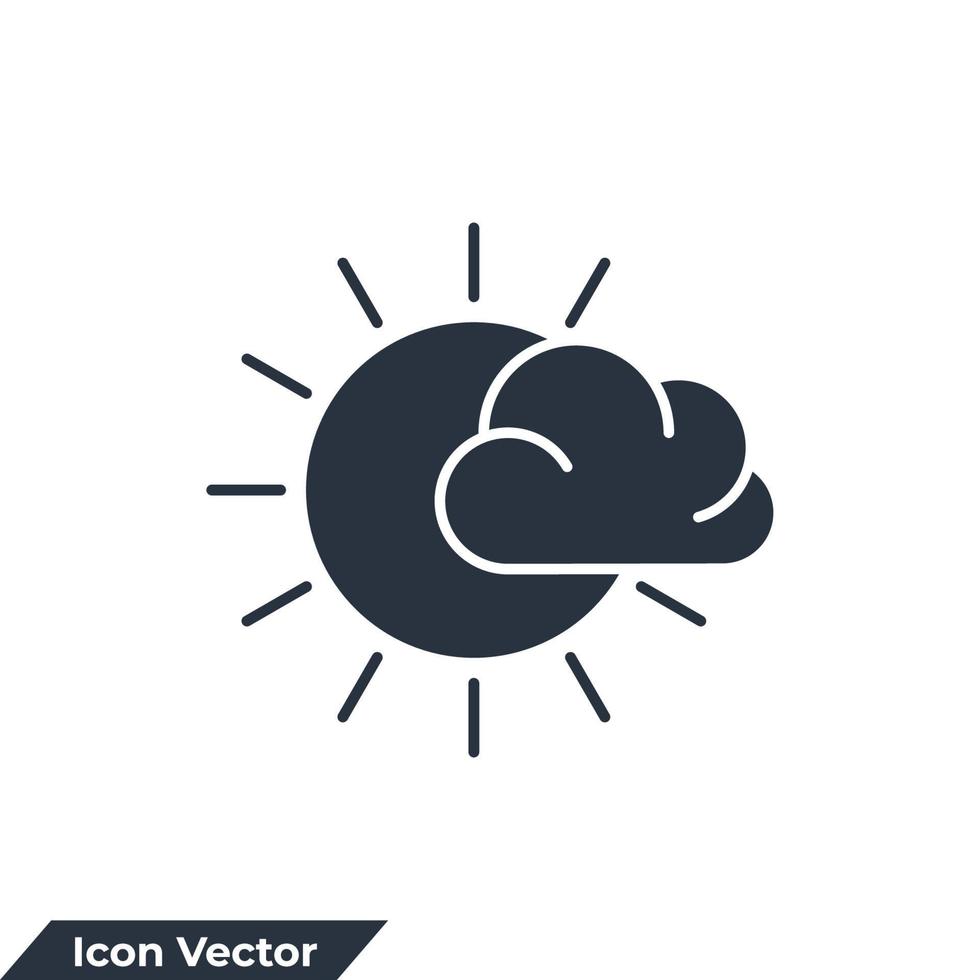 illustration vectorielle de météorologie icône logo. modèle de symbole météo pour la collection de conception graphique et web vecteur