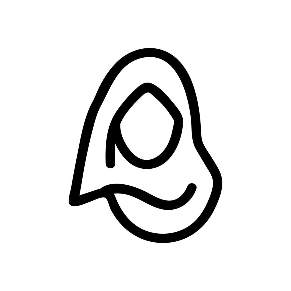 vecteur d'icône de femme hijab. illustration de symbole de contour isolé