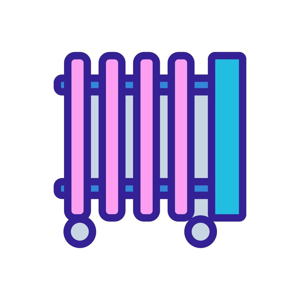 vecteur d'icône de chauffage de maison. illustration de symbole de contour isolé