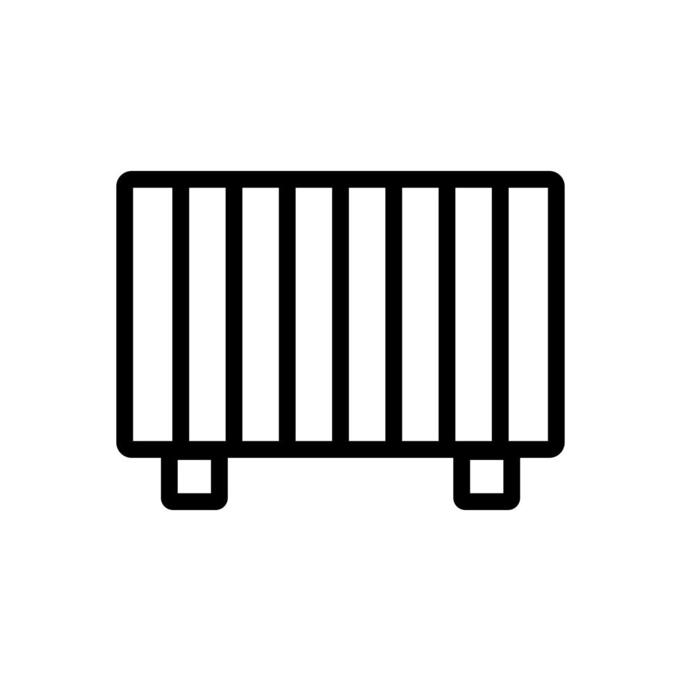 vecteur d'icône de chauffage de maison. illustration de symbole de contour isolé