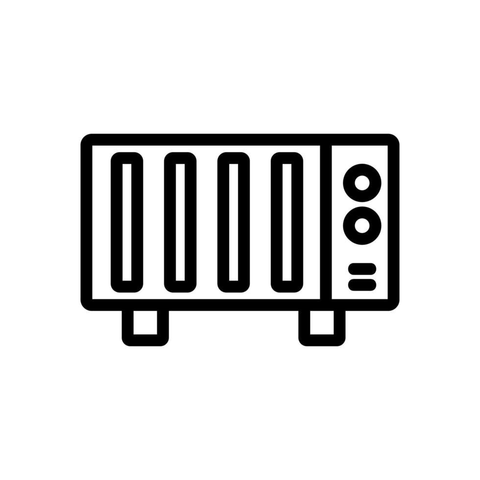 vecteur d'icône de chauffage de maison. illustration de symbole de contour isolé