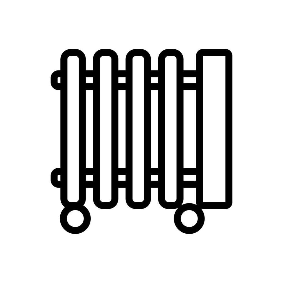 vecteur d'icône de chauffage de maison. illustration de symbole de contour isolé