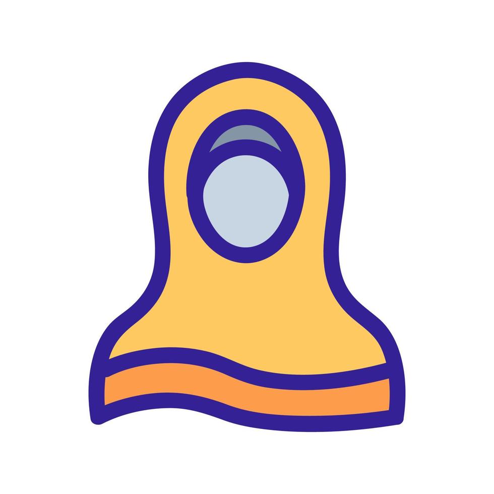 vecteur d'icône de femme hijab. illustration de symbole de contour isolé