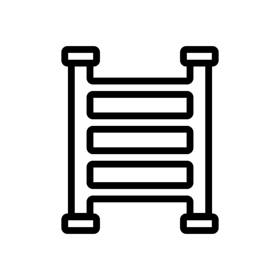 sèche-serviettes icône vecteur contour illustration