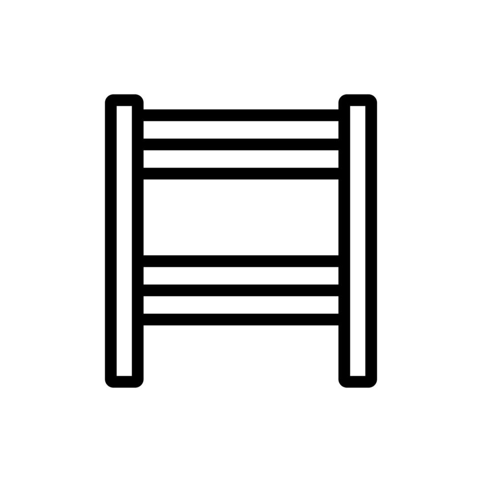 Illustration vectorielle de l'icône du porte-serviettes chauffant à fente vecteur
