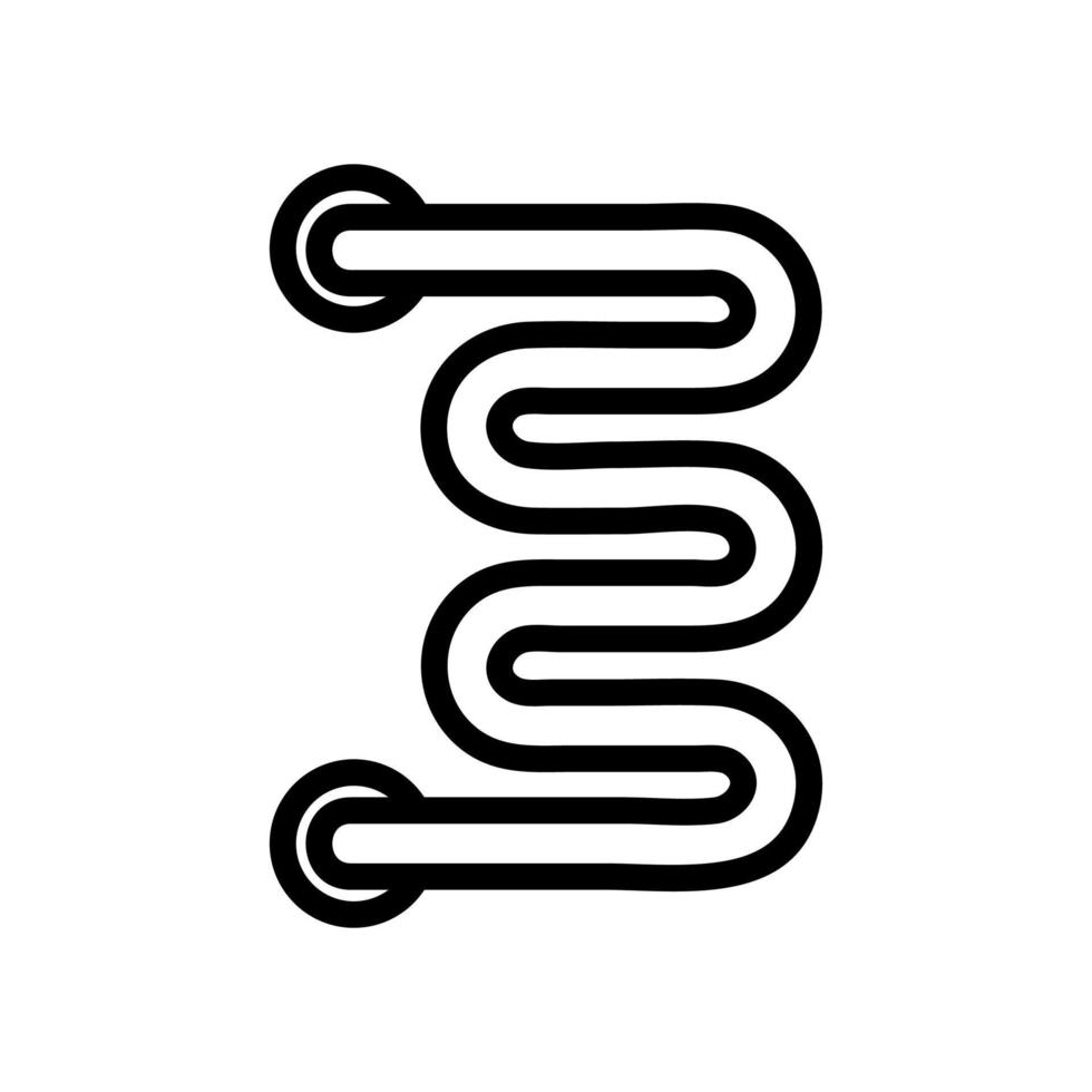 serviette chauffante serpent icône illustration de contour vectoriel