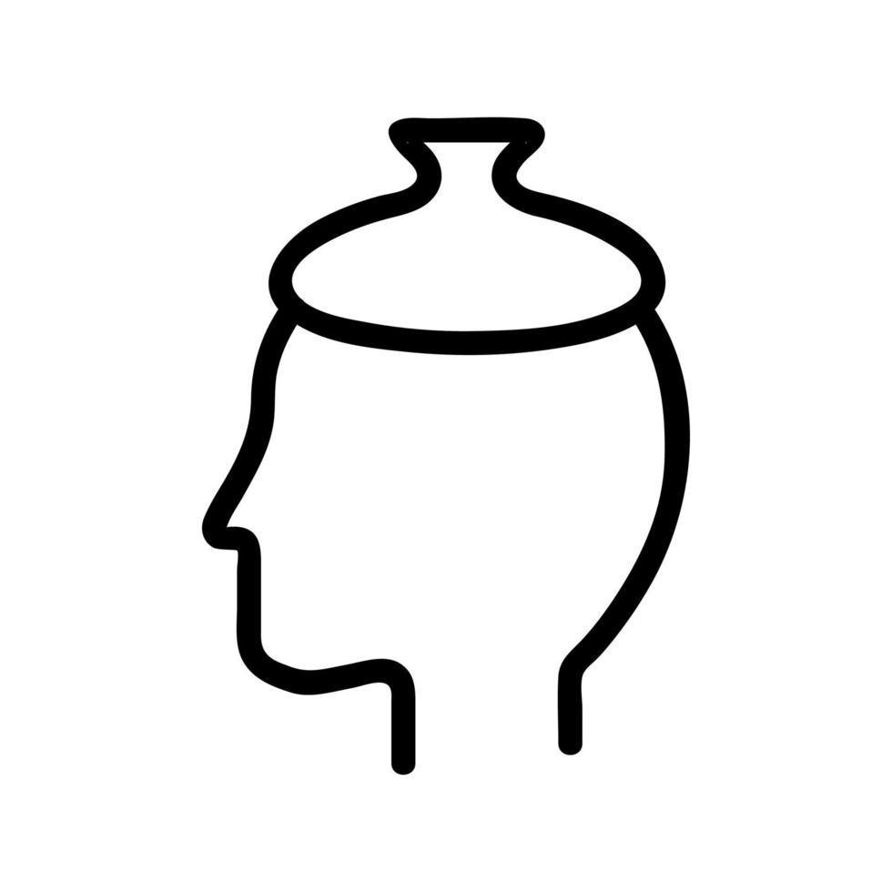 vecteur d'icône de maux de tête. illustration de symbole de contour isolé