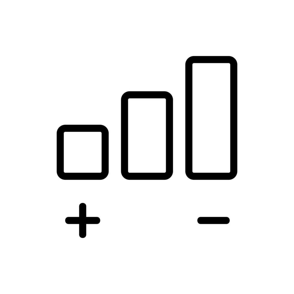 le volume de l'illustration du contour vectoriel de l'icône sonore