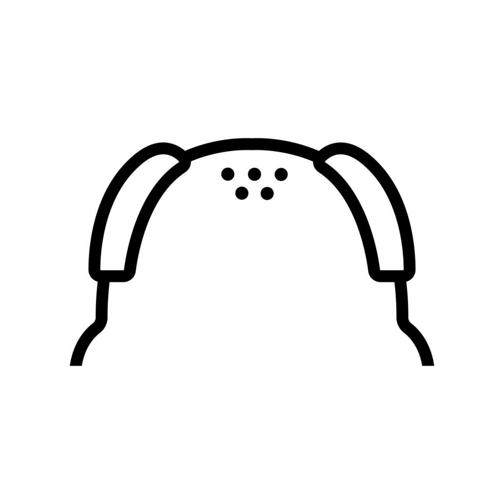 vecteur d'icône de perte de cheveux. illustration de symbole de contour isolé