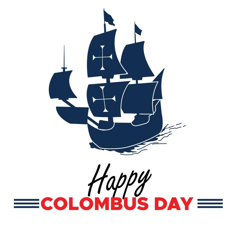 conception de vecteur de vacances joyeux jour de columbus