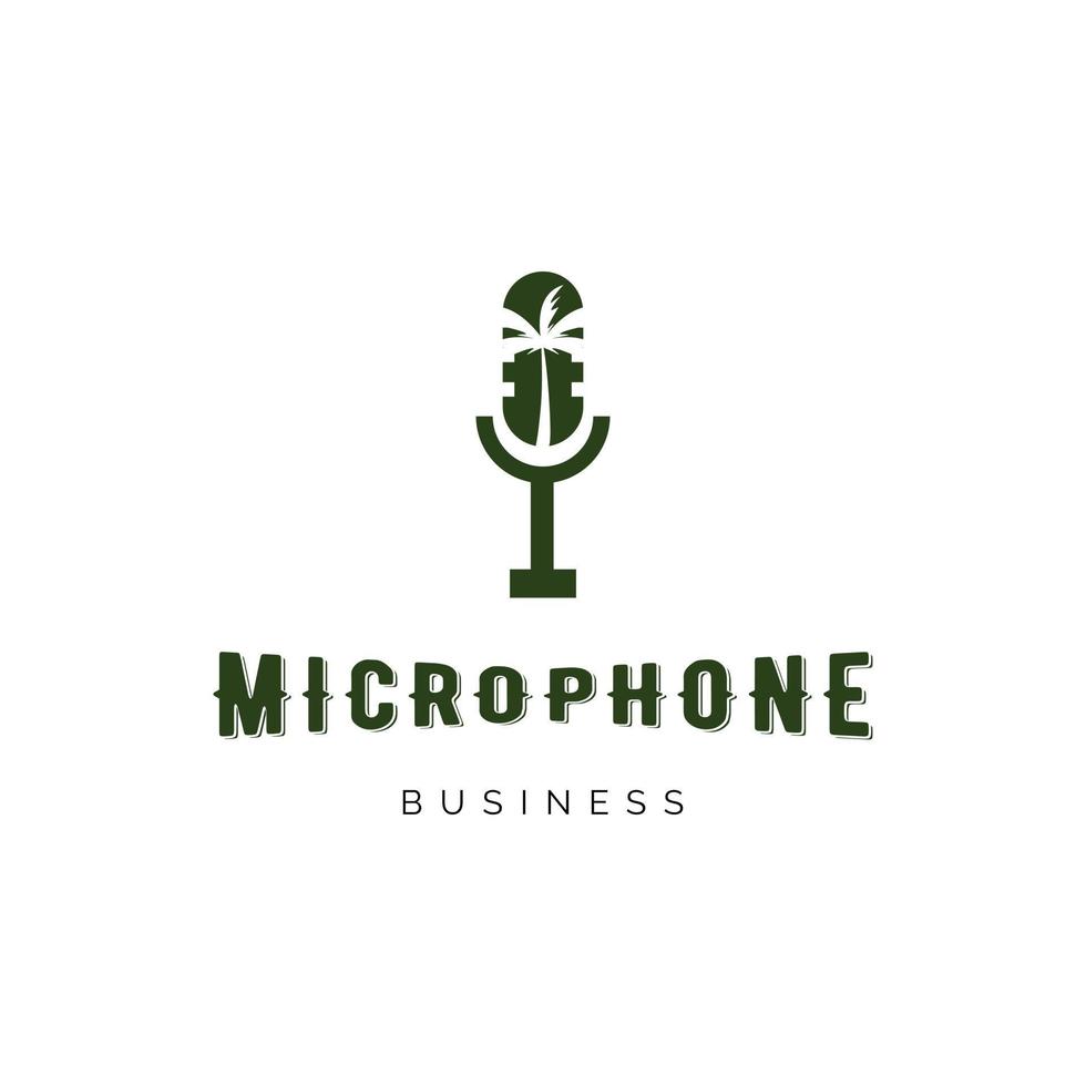 cocotier microphone icône logo design inspiration vecteur