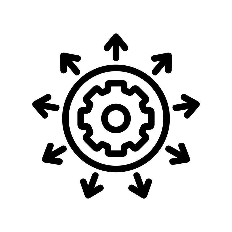 configurer l'icône de vecteur. illustration de symbole de contour isolé vecteur