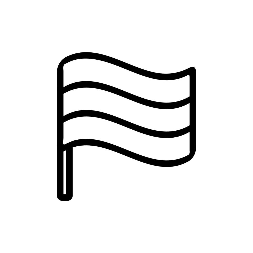 vecteur d'icône de drapeau. illustration de symbole de contour isolé