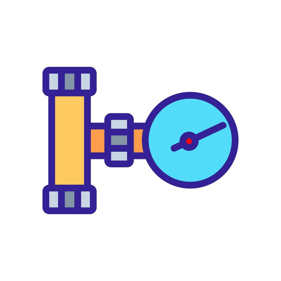 illustration de contour vectoriel icône compteur de tuyaux