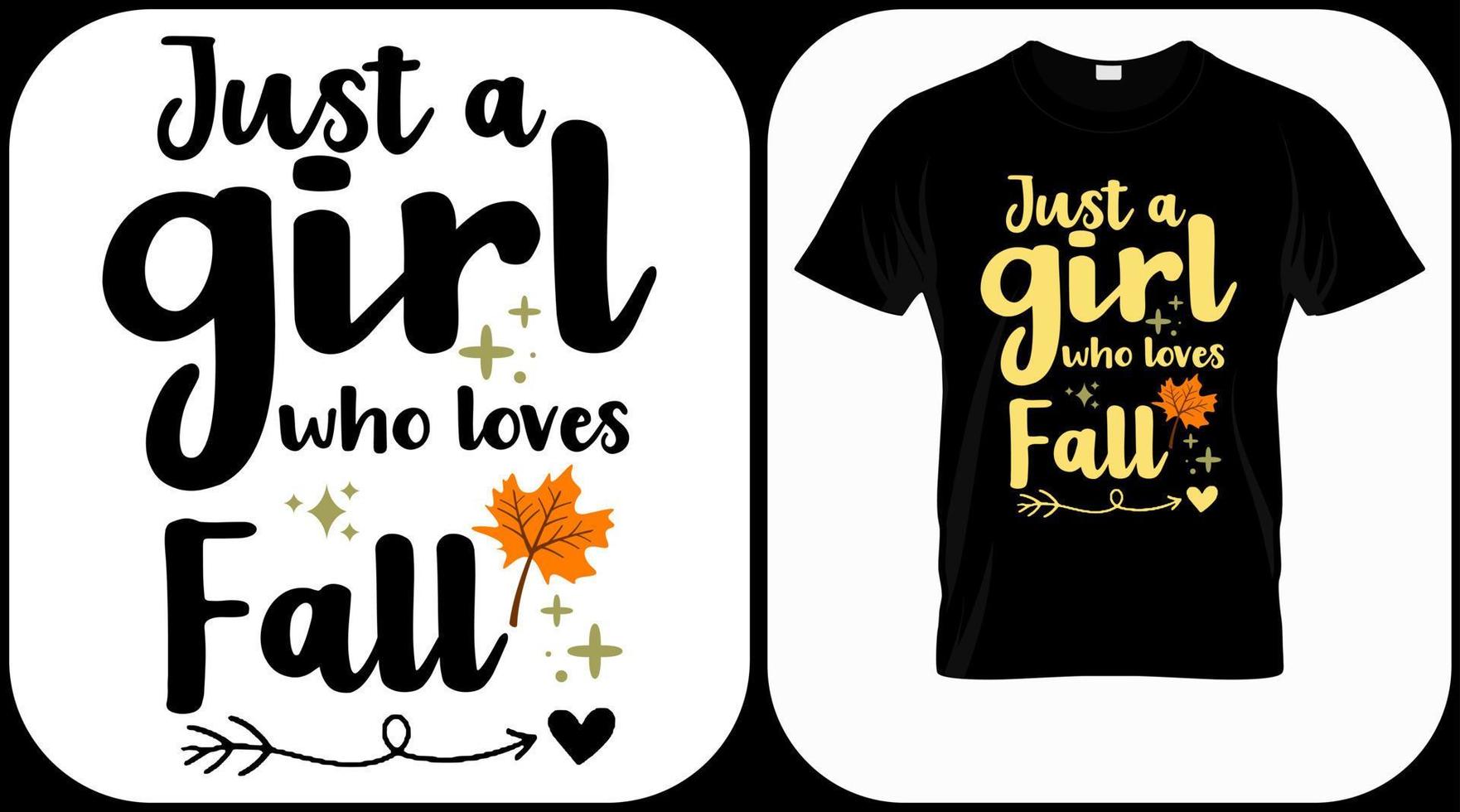 juste une fille qui aime tomber. expression écrite à la main de la saison d'automne. slogan coloré dessiné à la main de la saison d'automne. phrases vectorielles de lettrage de thème d'automne. éléments de scrapbooking pour la fête de la récolte. vecteur