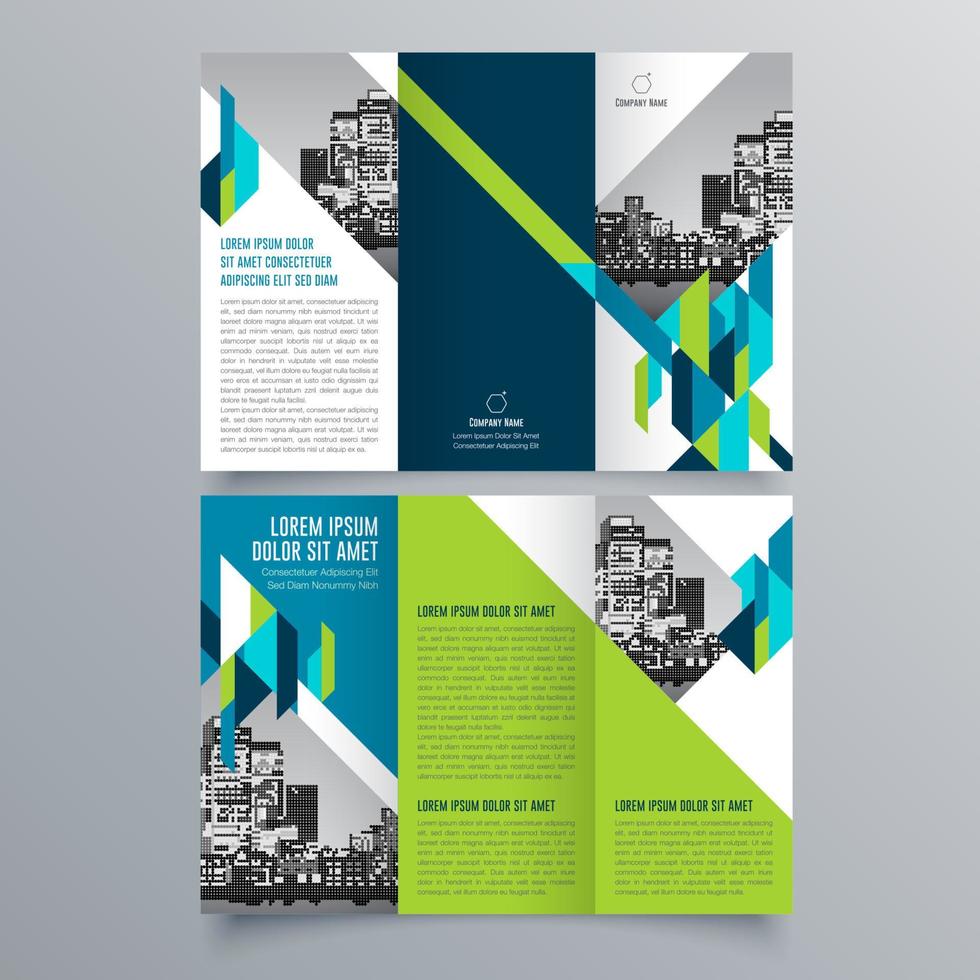 modèle de brochure à trois volets design géométrique minimaliste pour les entreprises et les entreprises. modèle de vecteur de brochure de concept créatif.