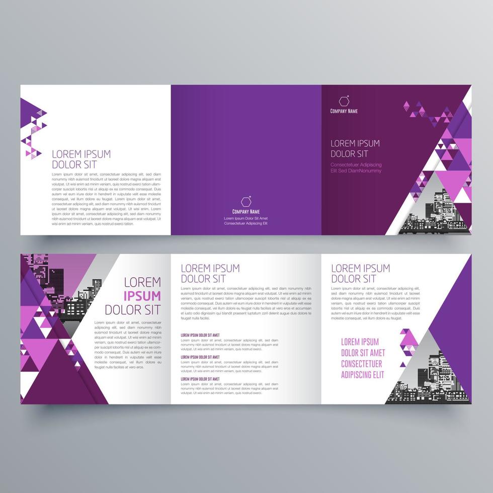 modèle de brochure à trois volets design géométrique minimaliste pour les entreprises et les entreprises. modèle de vecteur de brochure de concept créatif.