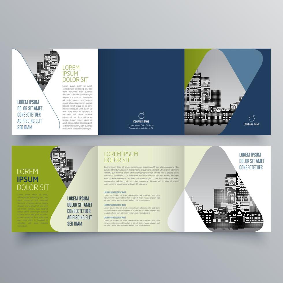 modèle de brochure à trois volets design géométrique minimaliste pour les entreprises et les entreprises. modèle de vecteur de brochure de concept créatif.