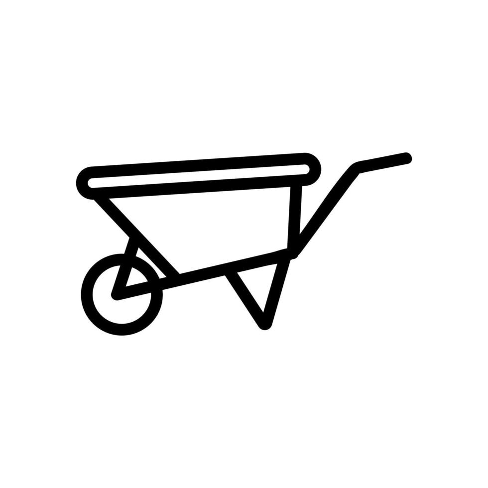 vecteur d'icône de jardin potager de chariot. illustration de symbole de contour isolé