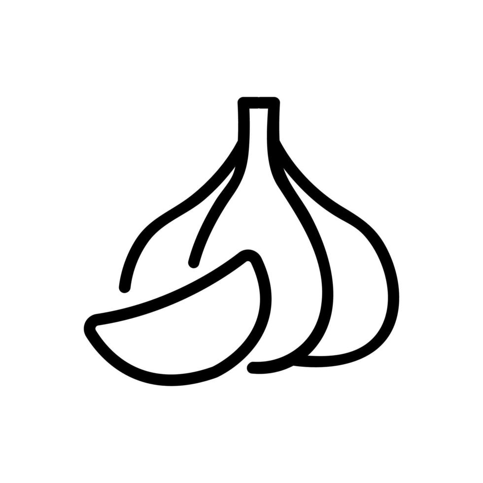 vecteur d'icône d'ail. illustration de symbole de contour isolé