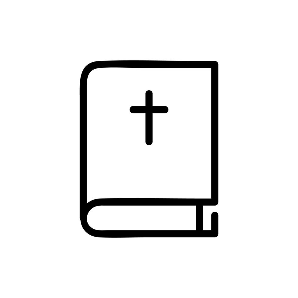 vecteur d'icône biblique. illustration de symbole de contour isolé